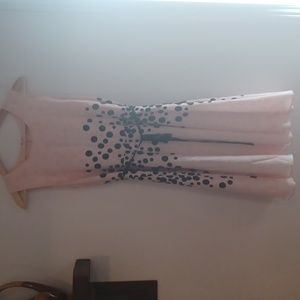 Ricki's A-line pink with black polka dots.